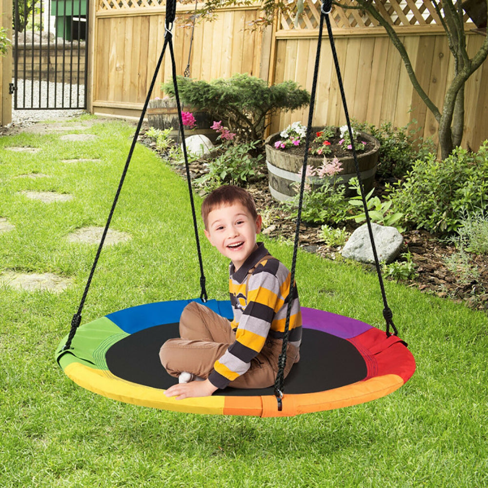 40 Inch Flying Saucer Tree Swing Outdoor Play For Kids
