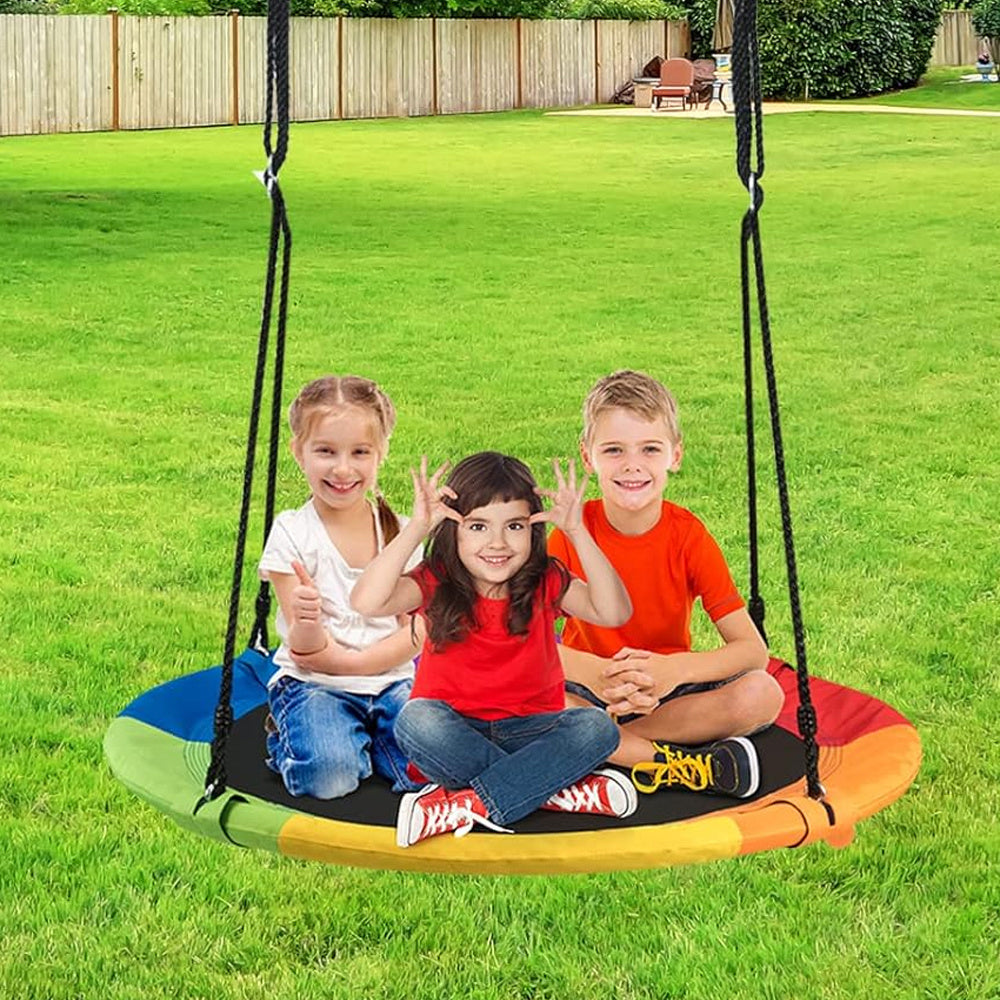 40 Inch Flying Saucer Tree Swing Outdoor Play For Kids