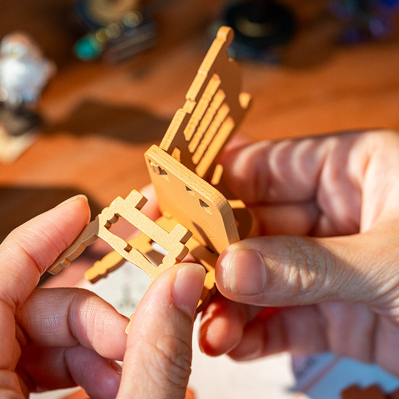 ROBOTIME DIY Miniature House Kit Magic Study Craft Model Kits