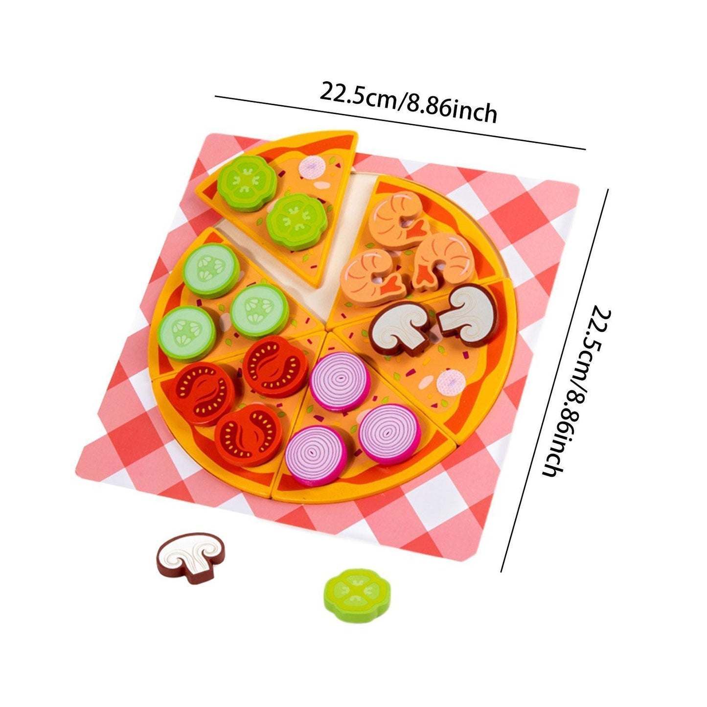 Children's Pizza Building Blocks, Educational Toys, Cute Food Shapes, Creative Assembly Gifts, Improve Concentration, Safe And Environmentally Friendly, Parent-child Interactive Early Childhood Educat