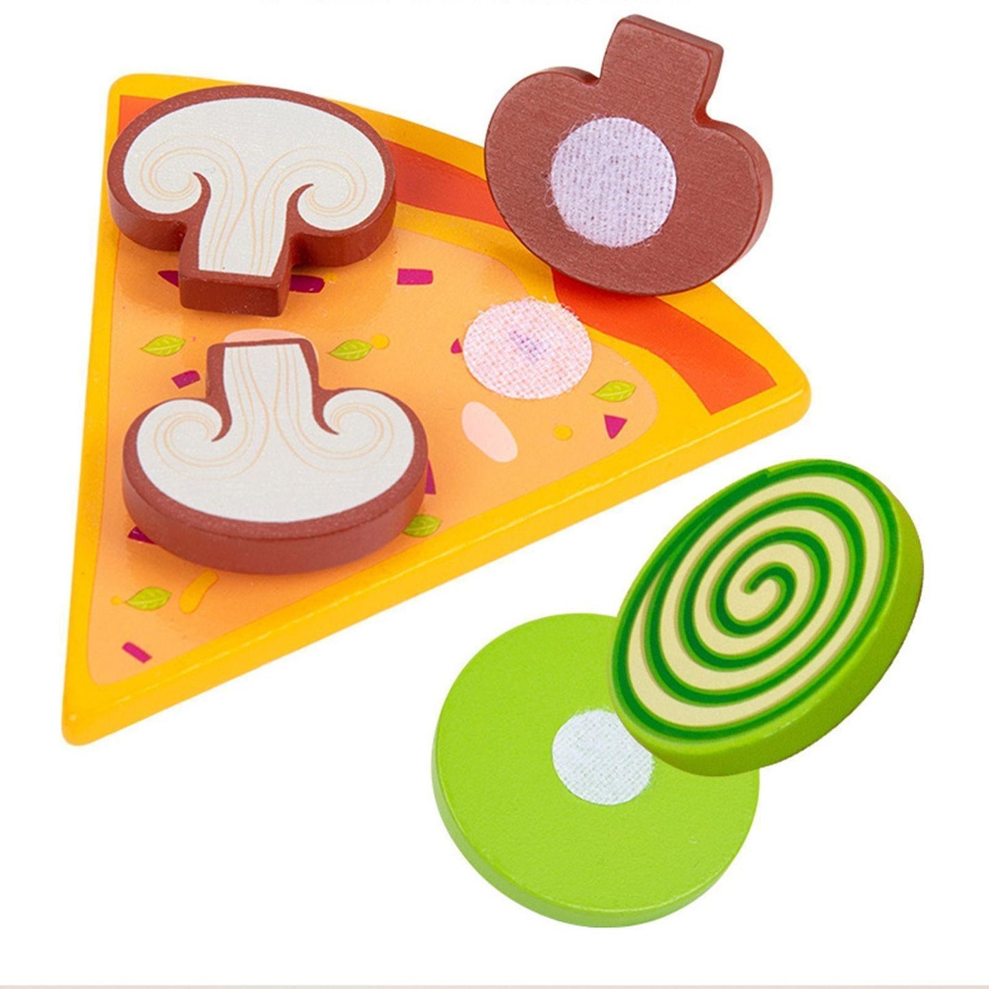 Children's Pizza Building Blocks, Educational Toys, Cute Food Shapes, Creative Assembly Gifts, Improve Concentration, Safe And Environmentally Friendly, Parent-child Interactive Early Childhood Educat